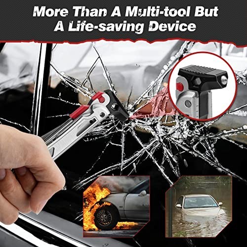 Multitool Pliers 22 in 1 Stainless Steel with Flint Window Breaker Scissors