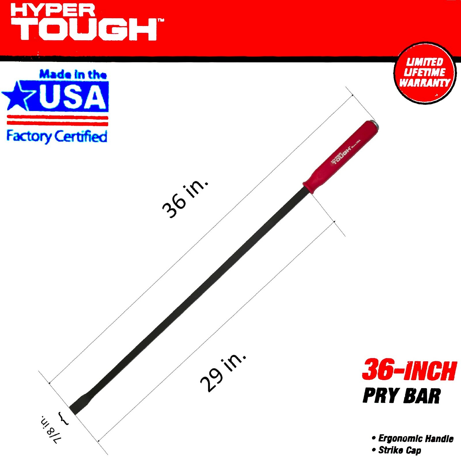84279 TOUGH Tool, 36” Pry Bar USA Made, 085432084279