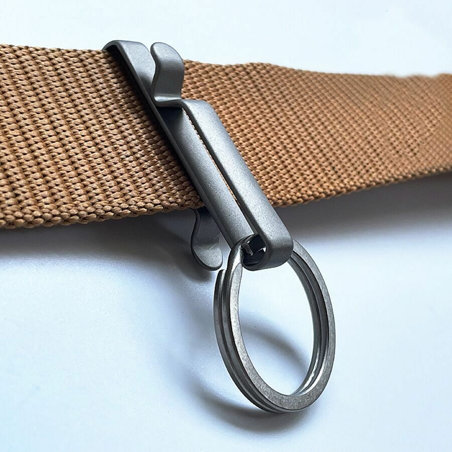 Titanium Alloy Quick Buckle Detach Belt Waist Hanging Keychain Key EDC Tools