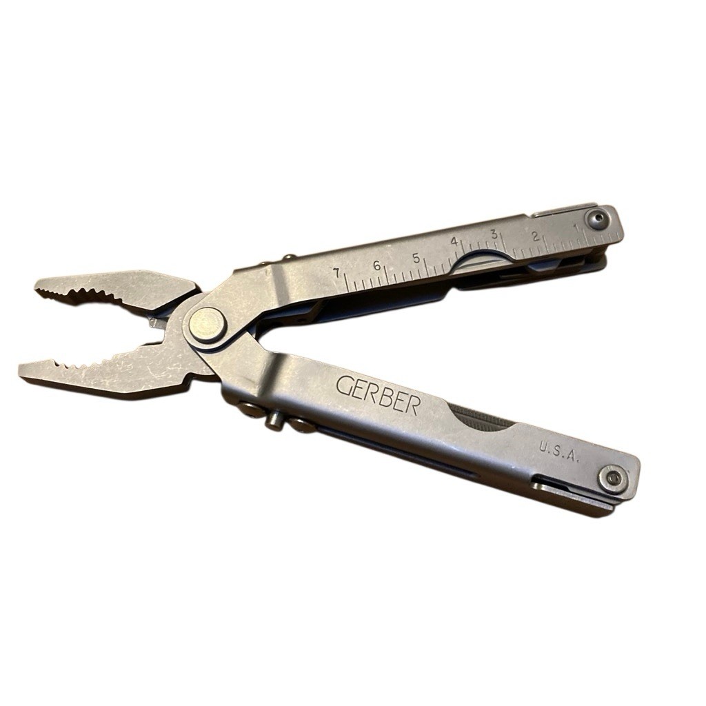 Gerber 55800 Multi-Plier Stainless Finish Bit Driver Bits Cloth Sheath USA Rare