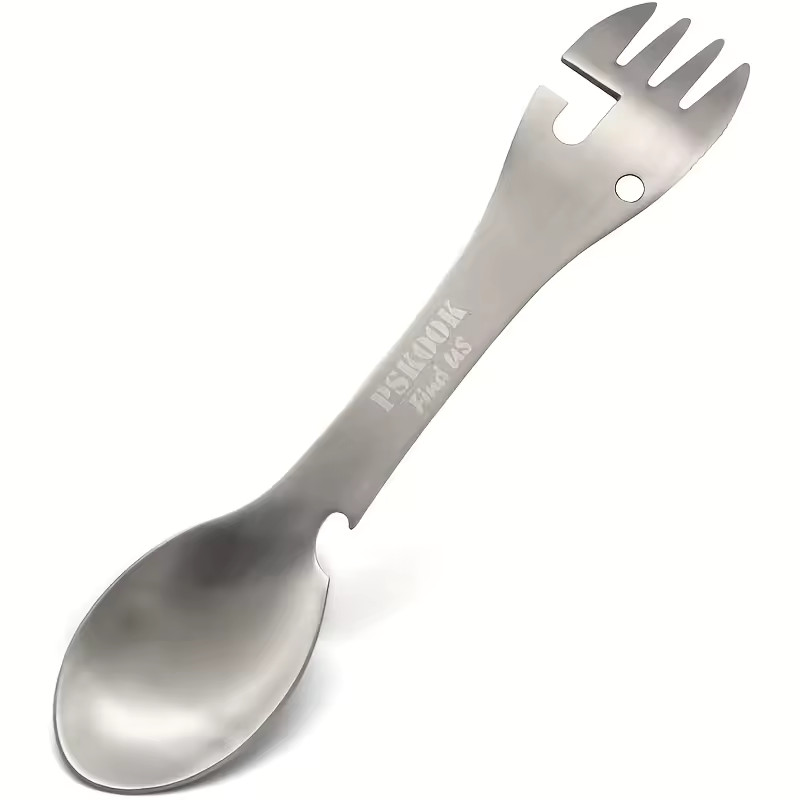 Kit supervivencia outdoor 5 en 1 camping 2 sporks cuchara tenedor cuchillo