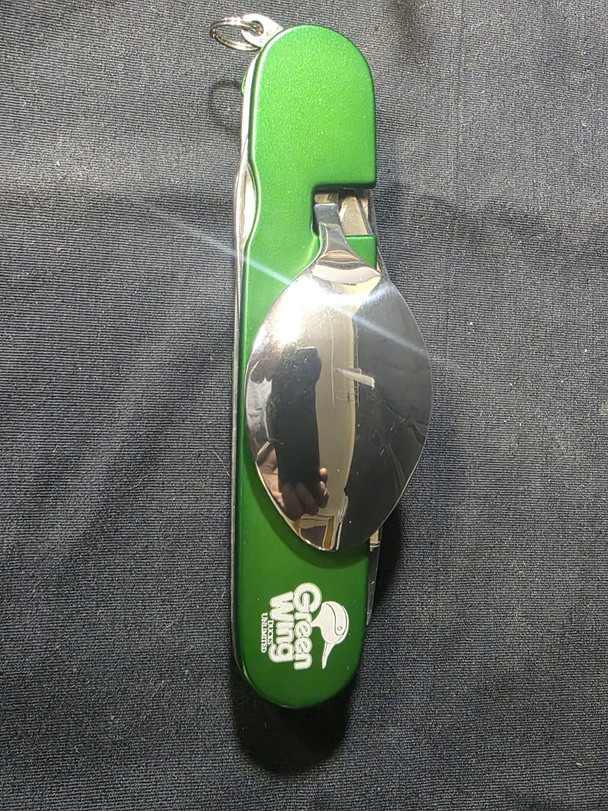 Green Wing USA 4-in-1 Camping Utensil Multi-Tool Knife/Fork/Spoon w/ Sheath