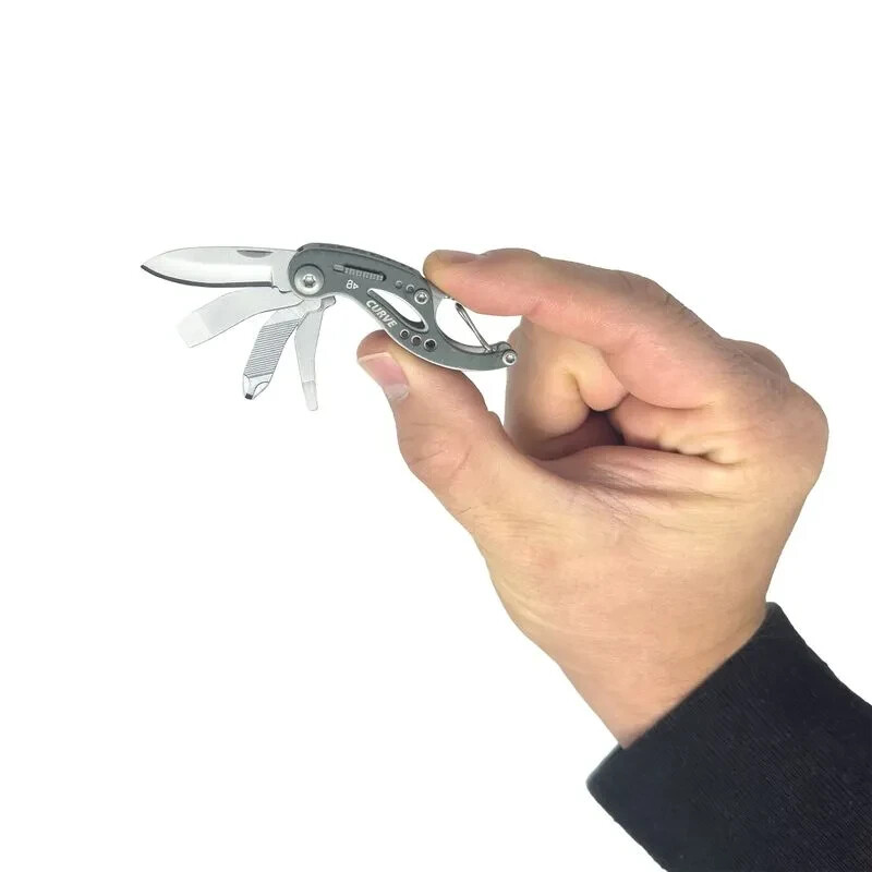 Gerber Curve Multi-Tool Keychain Compatible 6 Tools 1 oz. Grey 31-000206