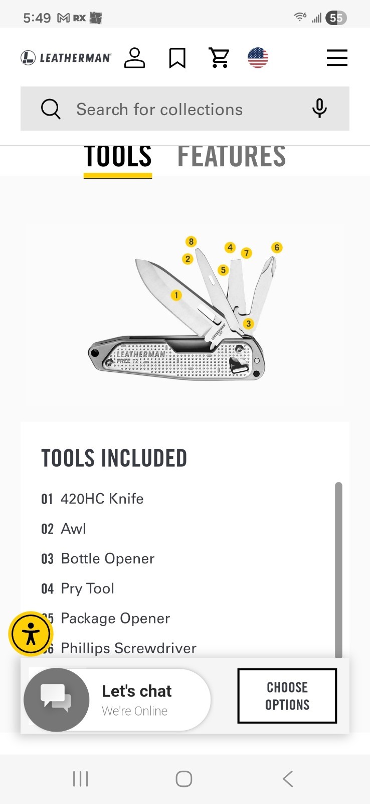 Leatherman FREE T2 Pocket Knife Multi-tool. Excellent condition.