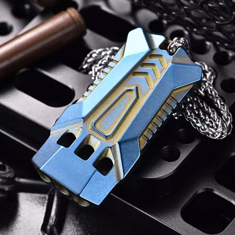 150db Titanium Alloy Flying Division 3 Tube Safety Whistle Outdoor Survival EDC