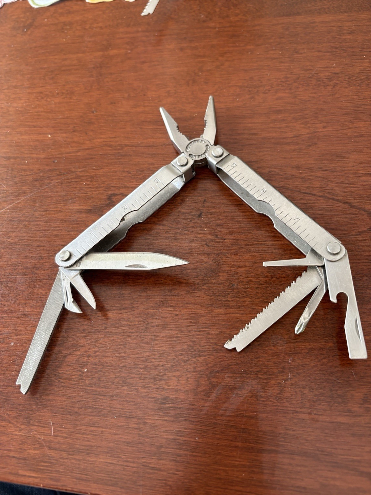 Garrity Multi Tool Stainless Steel Pliers Screwdrivers Knife Saw File & More EUC