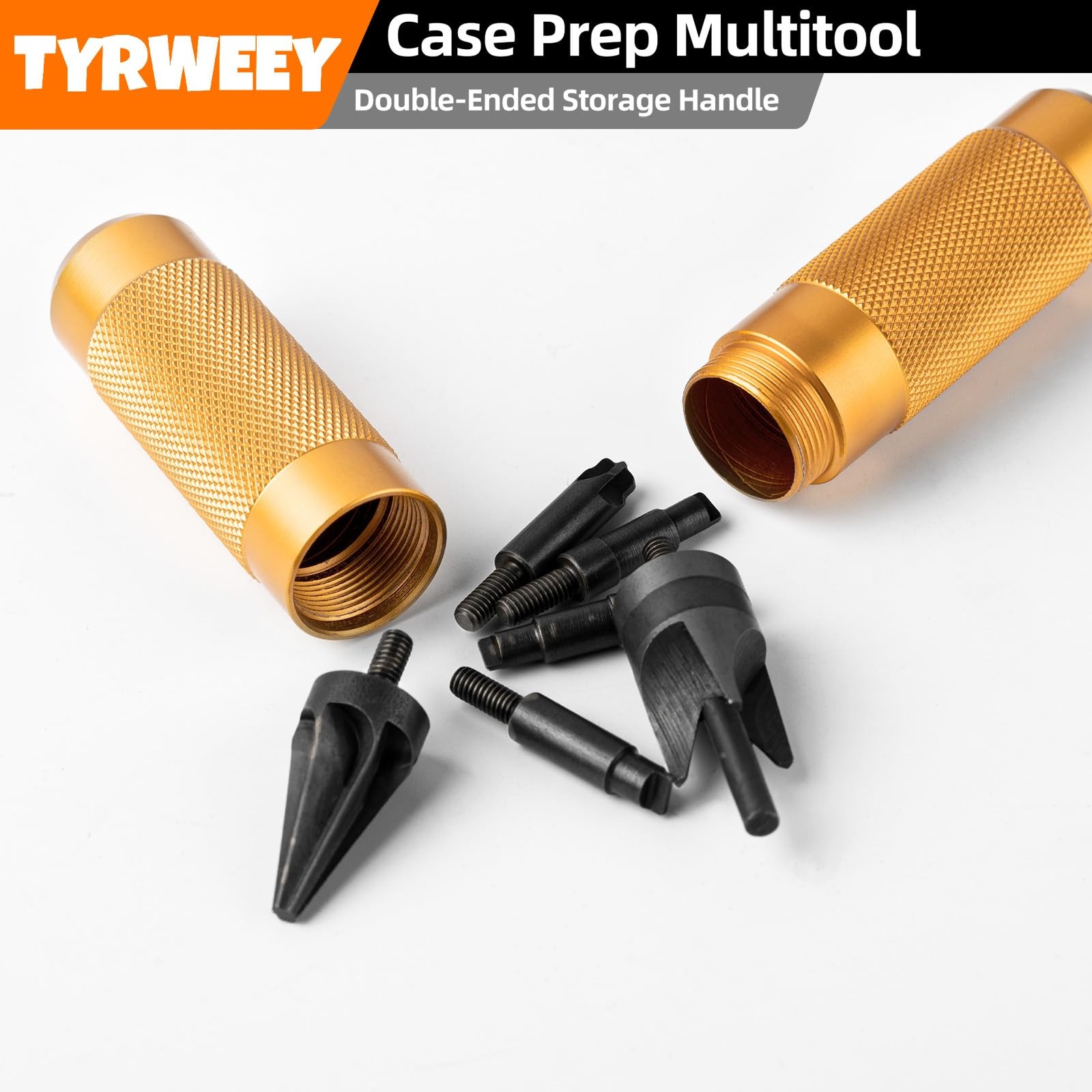 Orange Case Prep Multitool, Reloading, Chamfer, Deburring, Primer Pocket Reamer