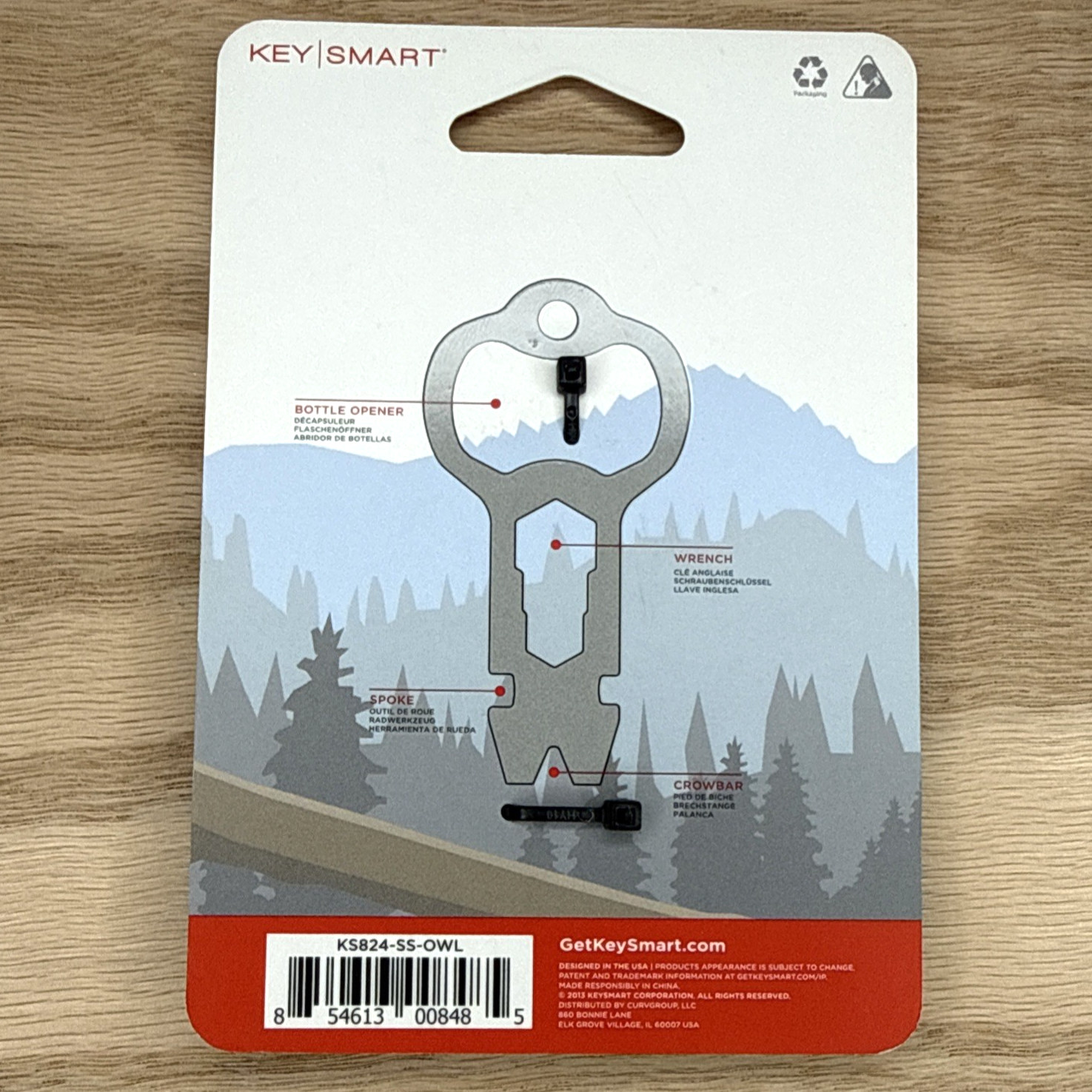 KeySmart AllTul Owl Multi-tool for Keyring or Wallet – Stainless Steel (NEW)