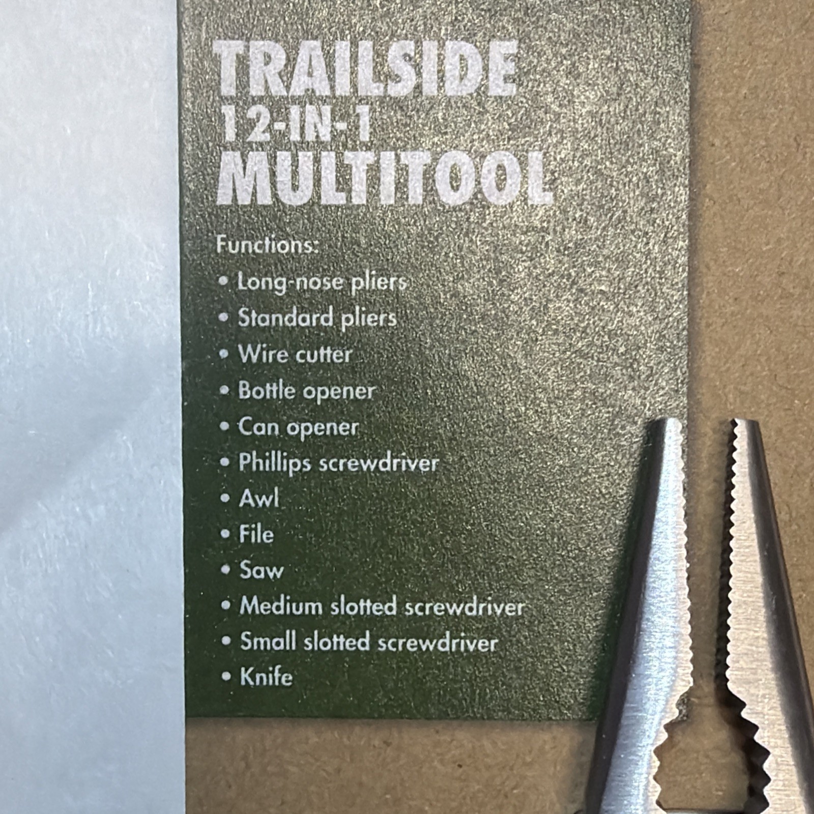 12-in-1 Multitool Ozark Trailside #6119 Fishing, Camping, Hiking, Car, Emergency