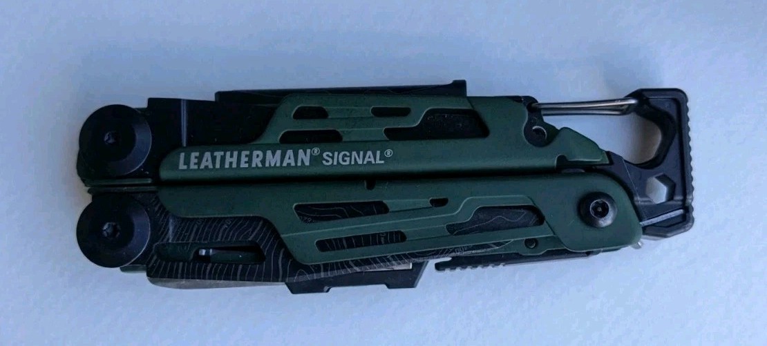 Leatherman Signal 19-in-1 Multi-Tool Green Topo Blade. Nylon Sheath NOT Included