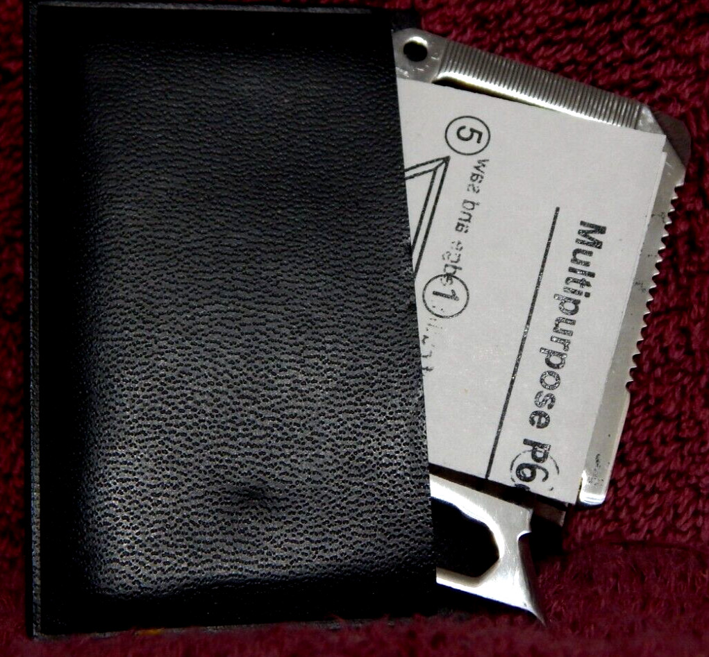 Rostfrei Multipurpose Pocket Survival Tool Stainless Steel + Case Instructions