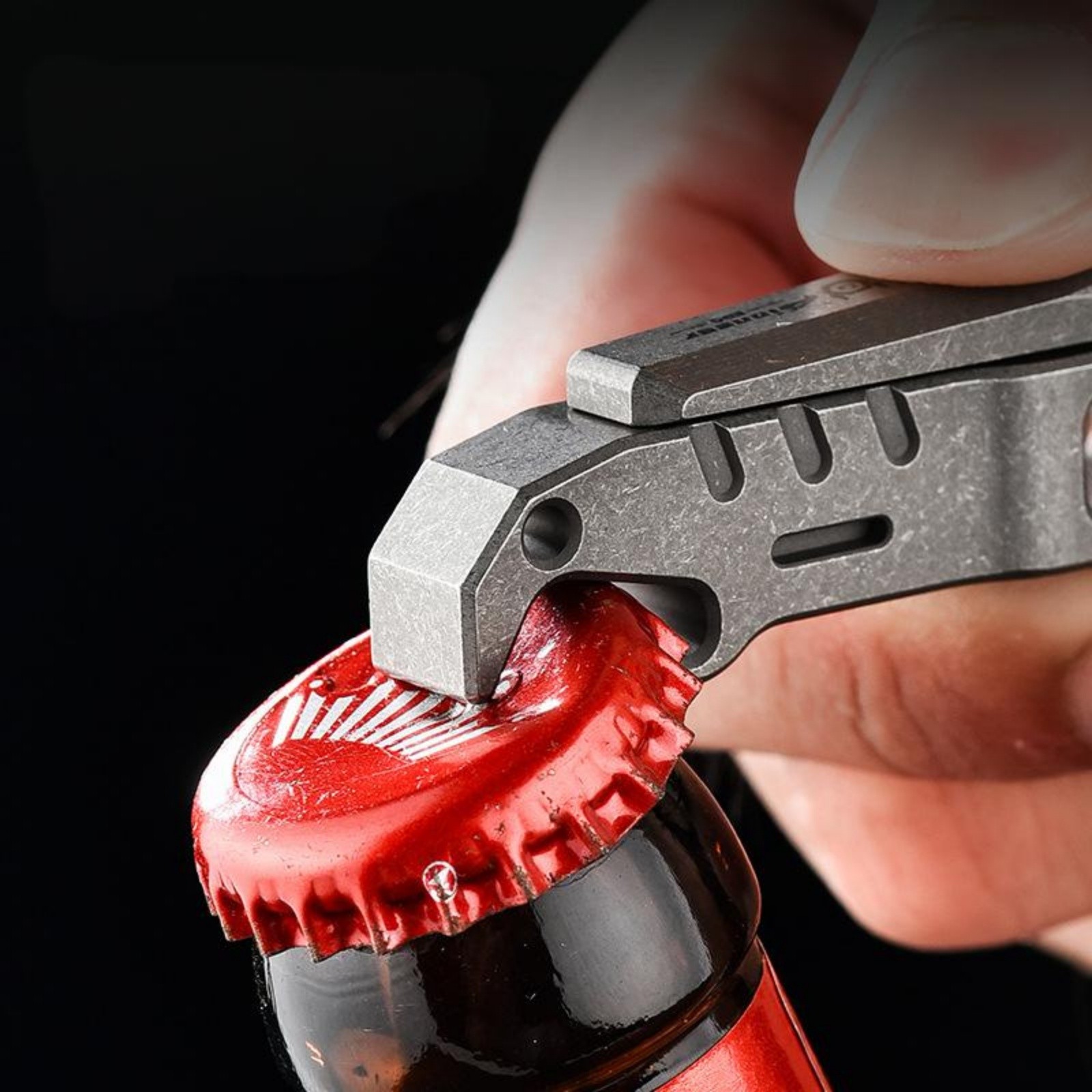 Titanium Alloy Nail Clippers EDC Bottle Opener Buckle File Portable Durable