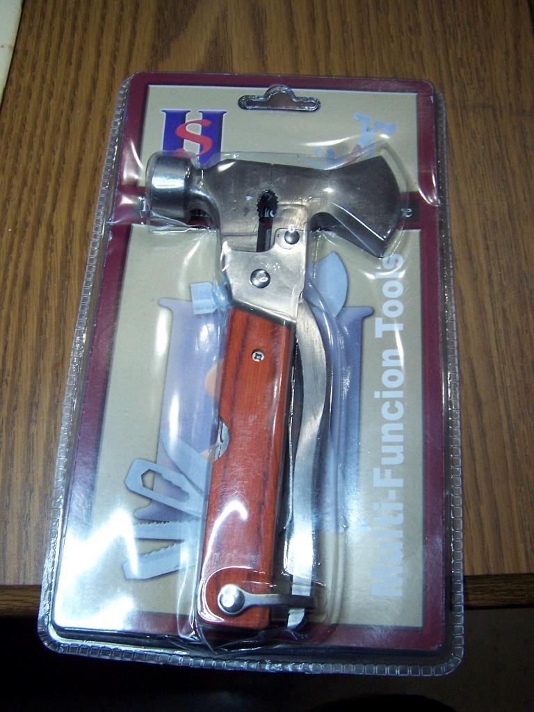 14 in 1 Multi Funcion Multifunctional Tool Hatchet Hammer Knife New w/Case
