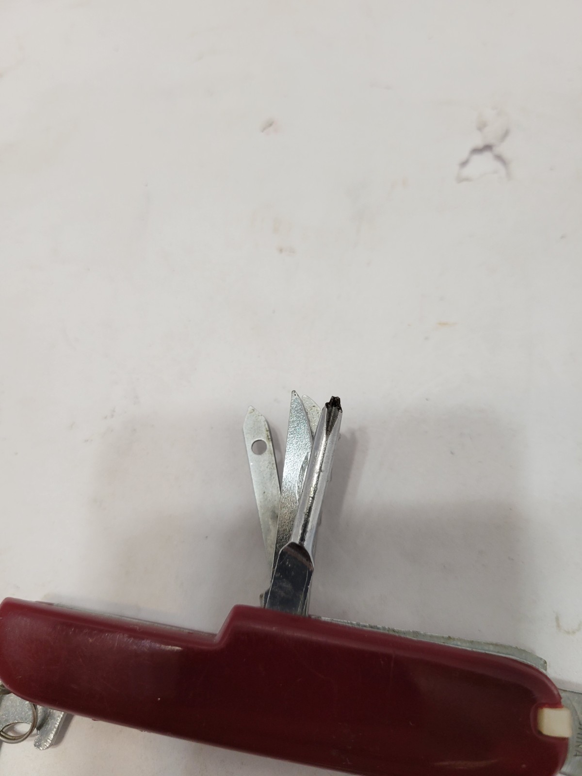 Red Multi-Tool Knife with Scissors, Serrated Knife, Corkscrew, Bottle Opener
