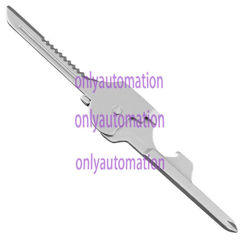 6-in-1 Utili Key Tool Keyring Keychain Multifunction Stainless Steel 1Pcs NEW