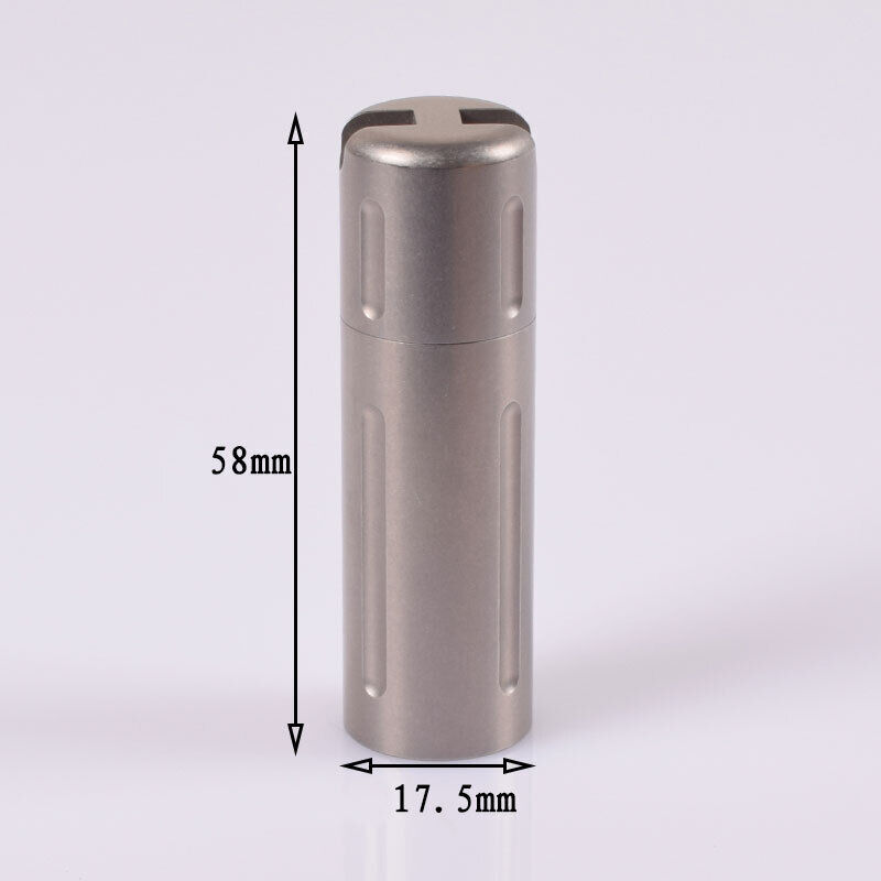 New Pure Titanium Mini Sealed Waterproof Pill Box Storage Pendant Box EDC Tools