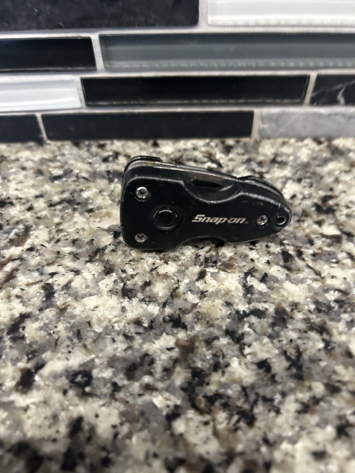 Snap-On Multi Tool Function Keychain Knife Black Bottle Opener
