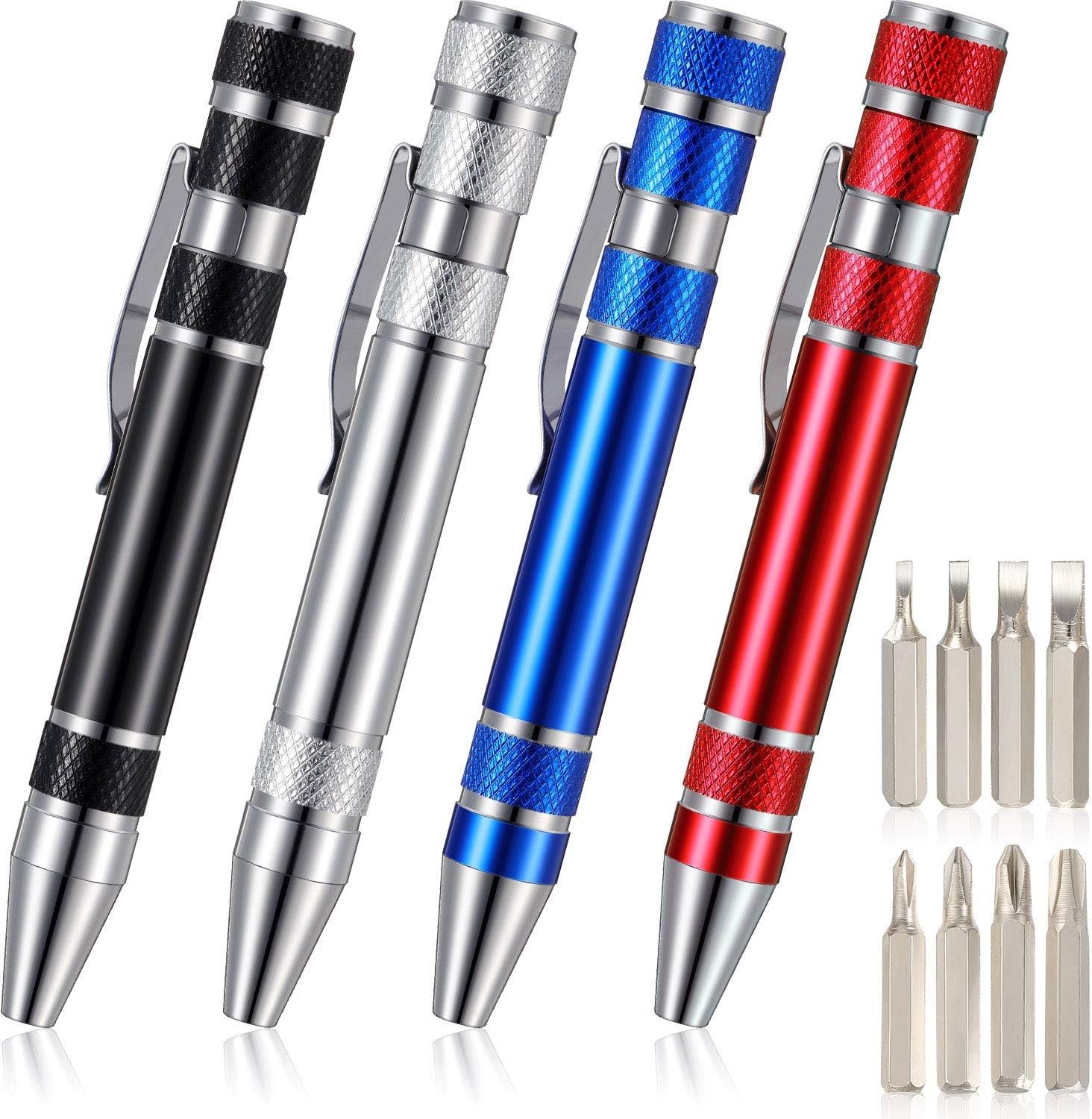 Mudder 8-in-1 Magnetic Pen Screwdriver Multitool Set 4PCS