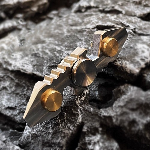 Titanium+Brass Hand Twisting Spinning Top Crowbar Bottle Opener Spinner Gyro Toy