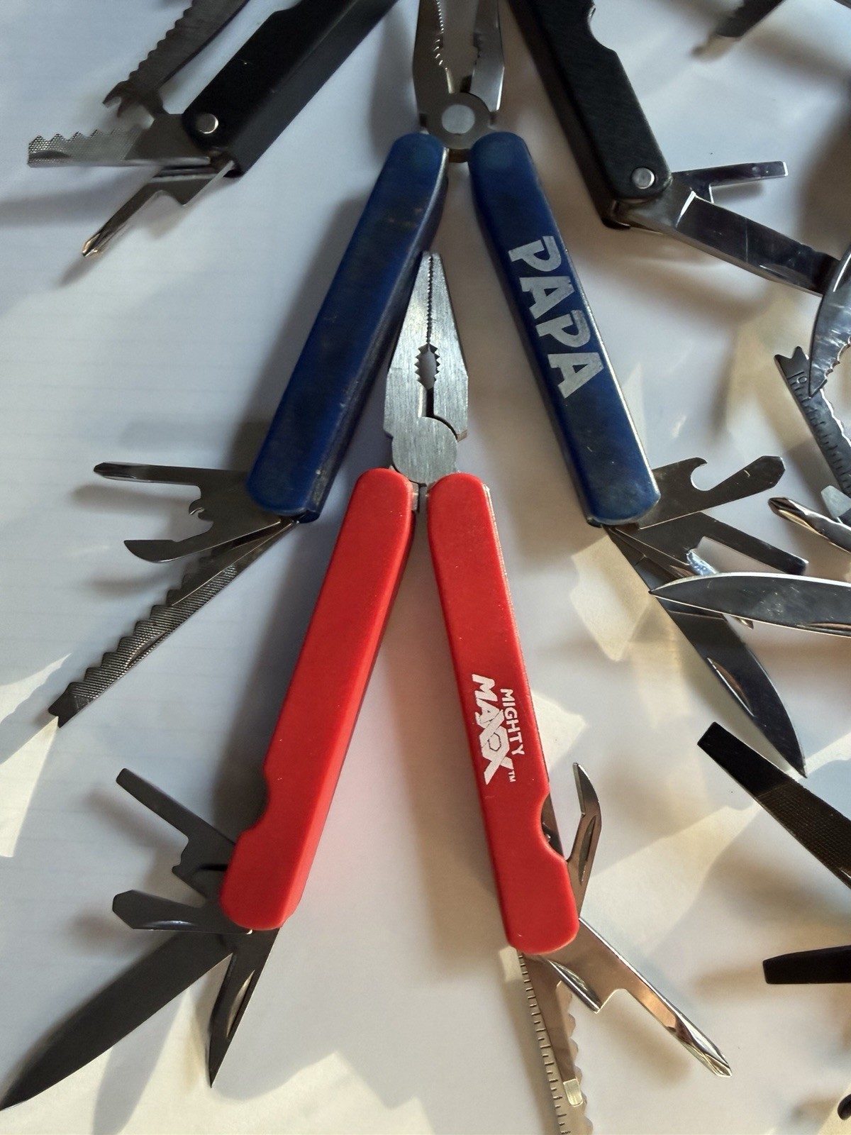 Big Lot of 10 Multi-Tools Pocket Knives, Various Brands inc Ozark Trail, Perwin