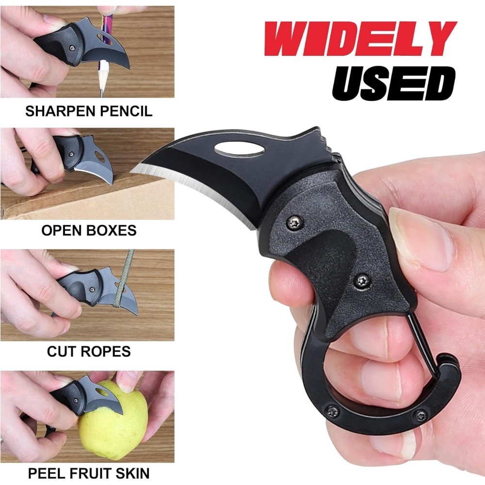 Pocket Knife for Men Keychain Multi Tool EDC Box Cutter Gadget for Camping