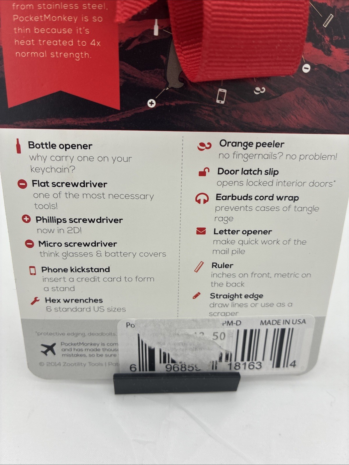 New Zootility Pocket Monkey – The Really Really Think Multi Tool – Wallet Size