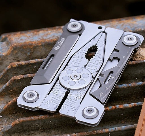NexTool Silver Blade EDC Tool Several Standard Tools Stainless Steel Handles