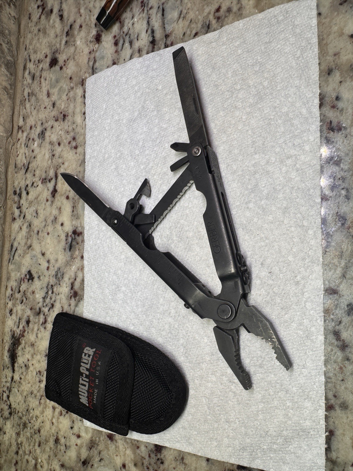 Vintage Gerber MP 3 Multi Tool USA Black w/ Nylon Case