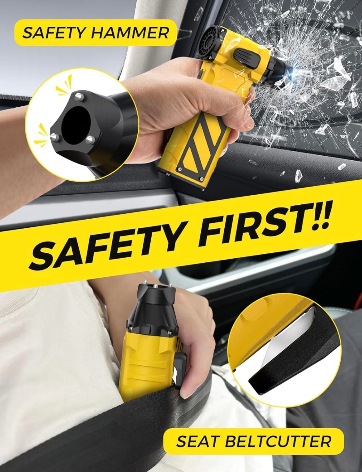 Smiling Shark JF-02 Cordless Cutter- Safety Hammer-Blower