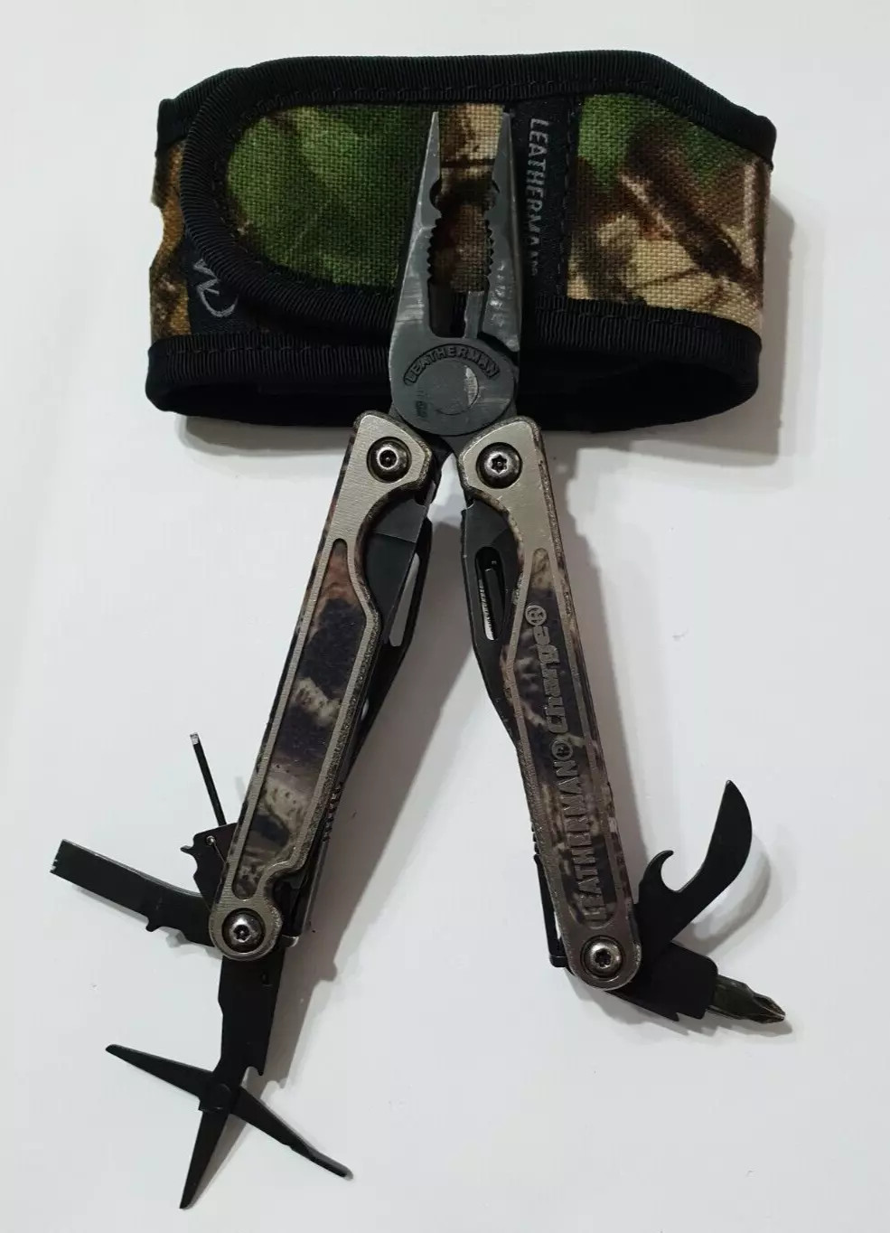 🔥 Leatherman Charge TTI BO Autumn Camo Titanium Cap Crimper CC Used Very Rare