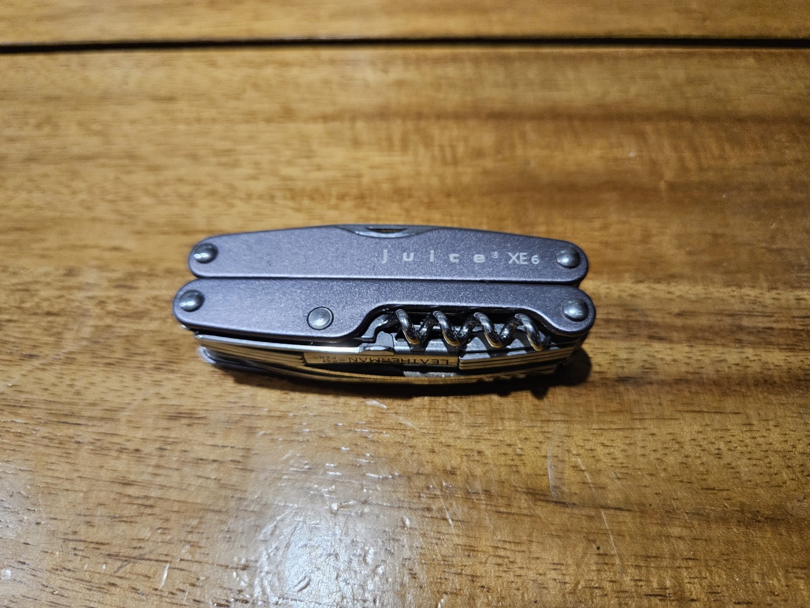 Gray Leatherman Juice Xe6 With Initials On Handle