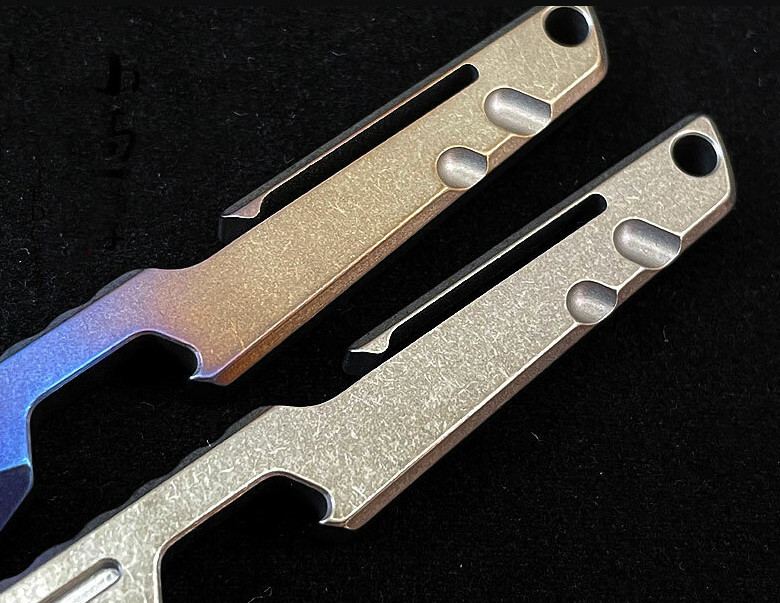 TC4 Titanium Alloy Pocket Multi Tools Bottle Opener Cutter Outdoor EDC Tool