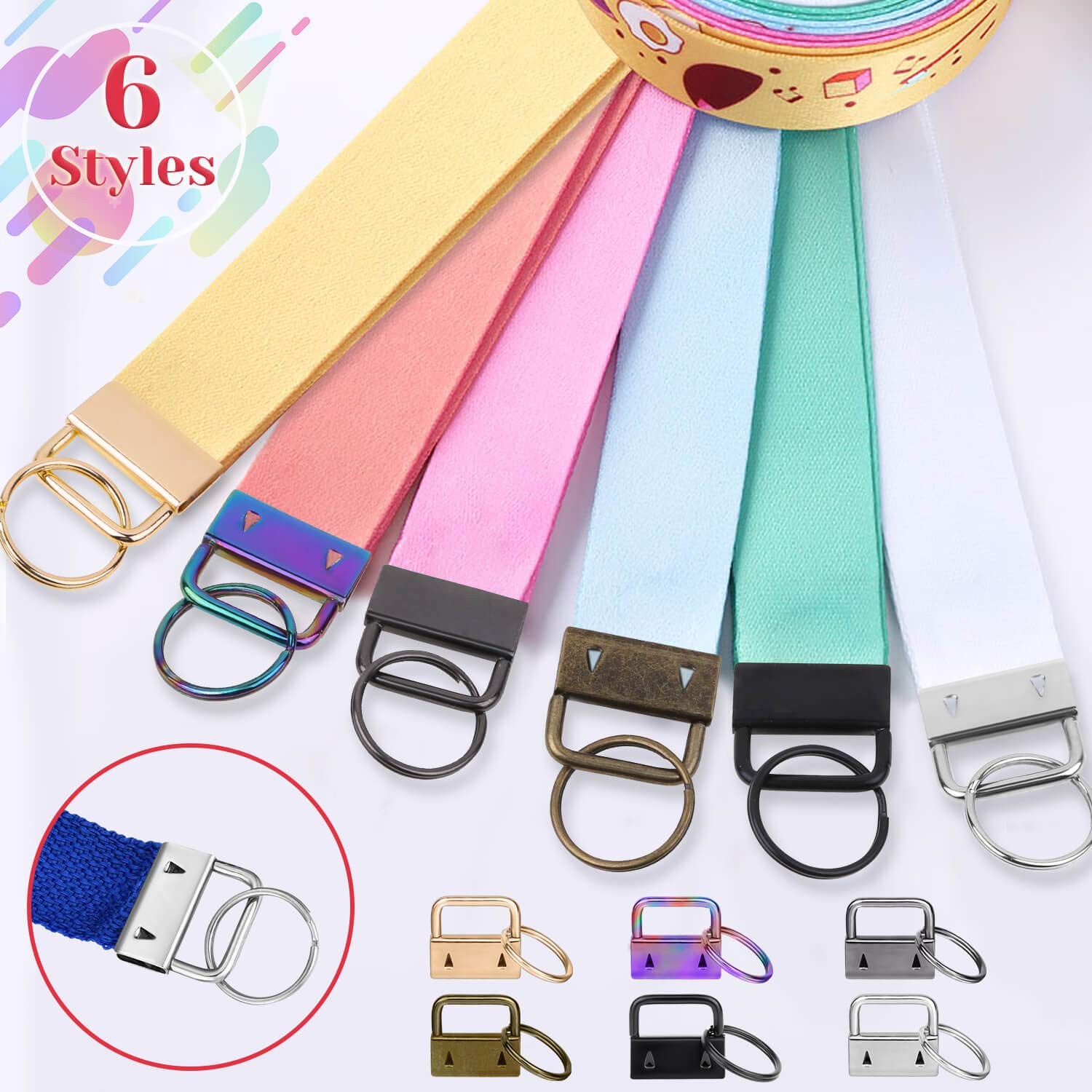 Keychains, 50 Pieces, 2.5 Inches, Lanyard, Hardware, Pliers, Tool…