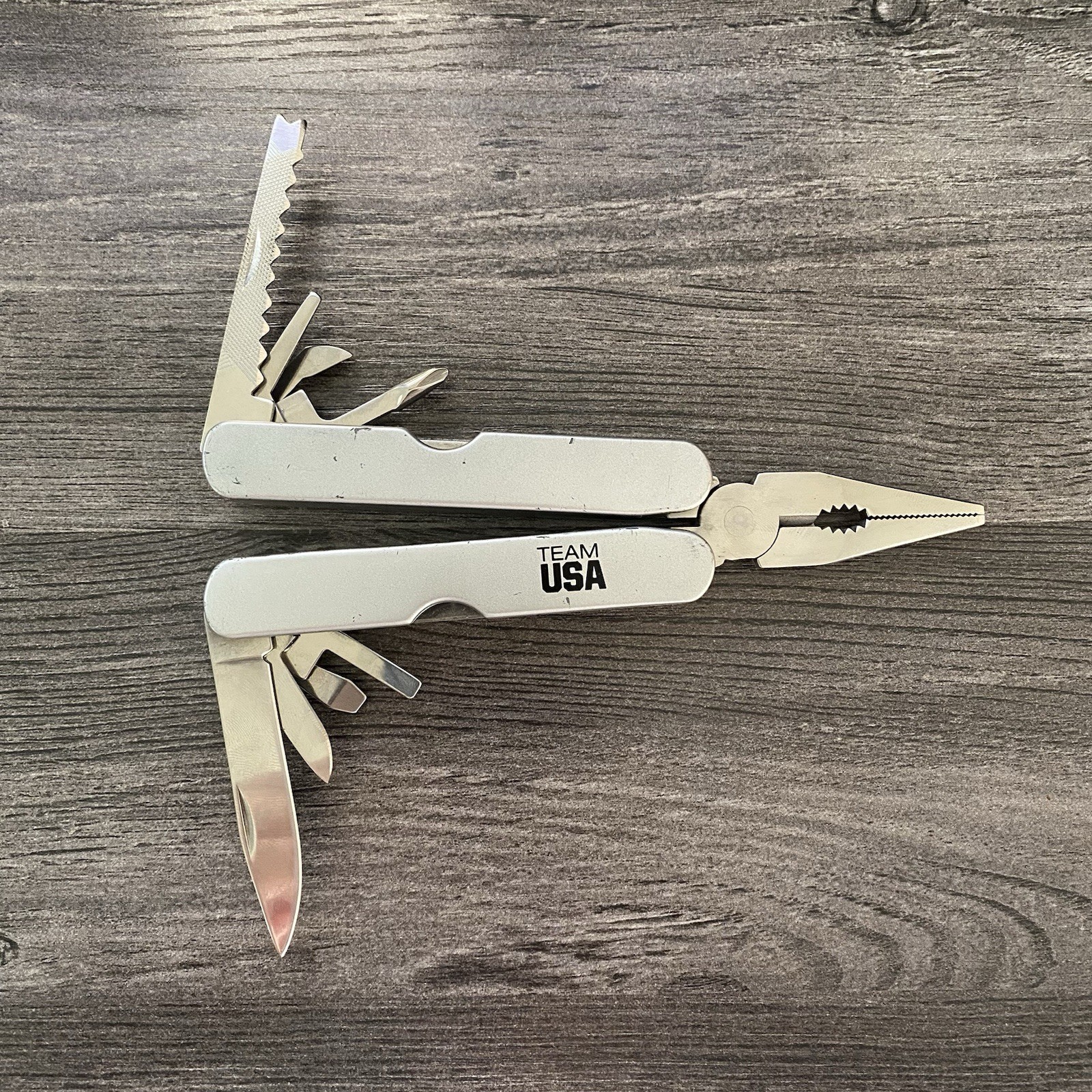 Lot of 5 Multi Tools with Sheath Knife Pliers Screwdriver File