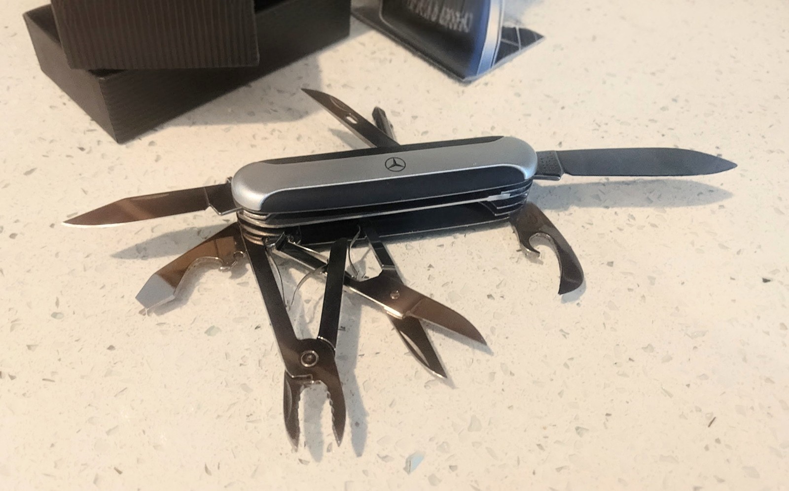 MERCEDES BENZ * RICHARTZ Solingen pocket knife Multi tool – Swiss Army style NOS