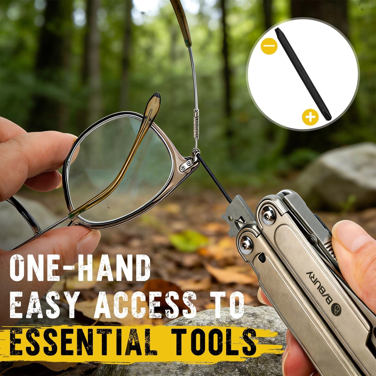 24-in-1 Titanium Multitool Pliers – Ultra-Light EDC Pocket Tool, Sheath & Clip,