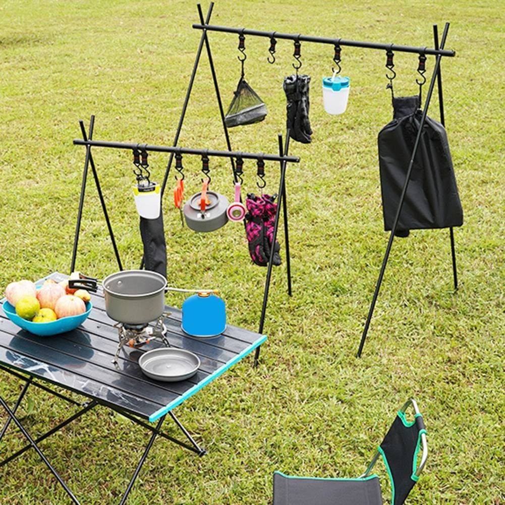 Heavy-Duty Outdoor Camping Triangular Hanging Rack – Easy Setup & Compact