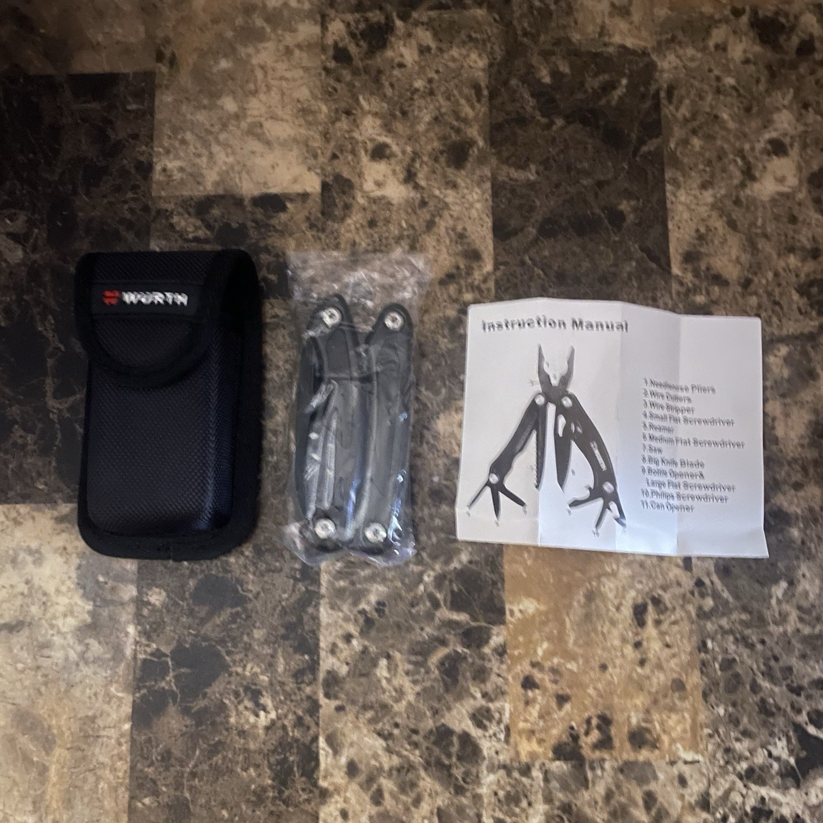 WURTH 11-in-1 Multi- Tool With Case Camping Outdoor New