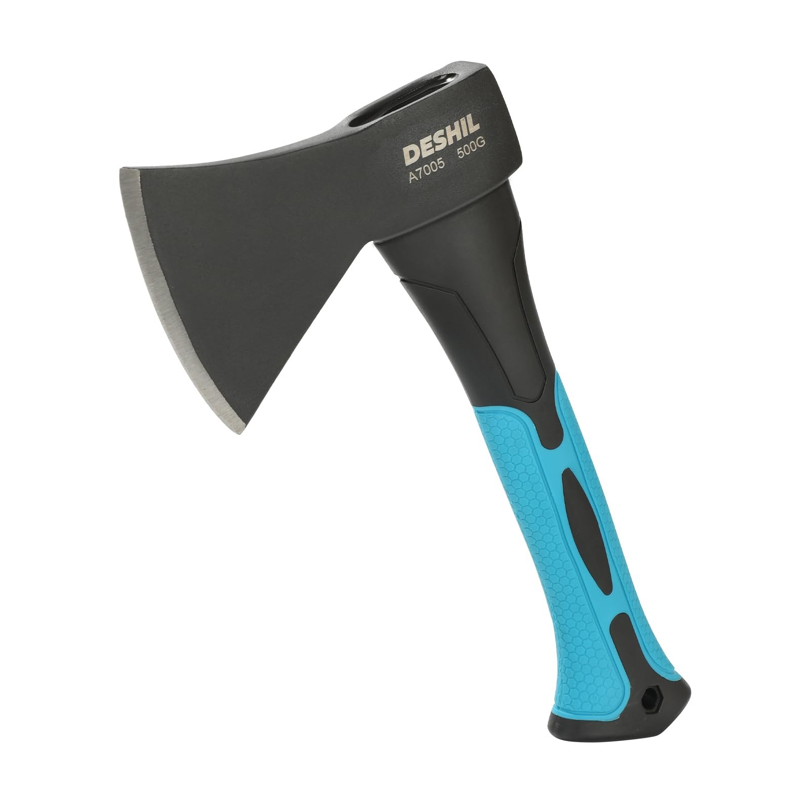 10″ Outdoor Hatchet Carbon Steel Camping Axe Fiberglass Handle Blue Tool