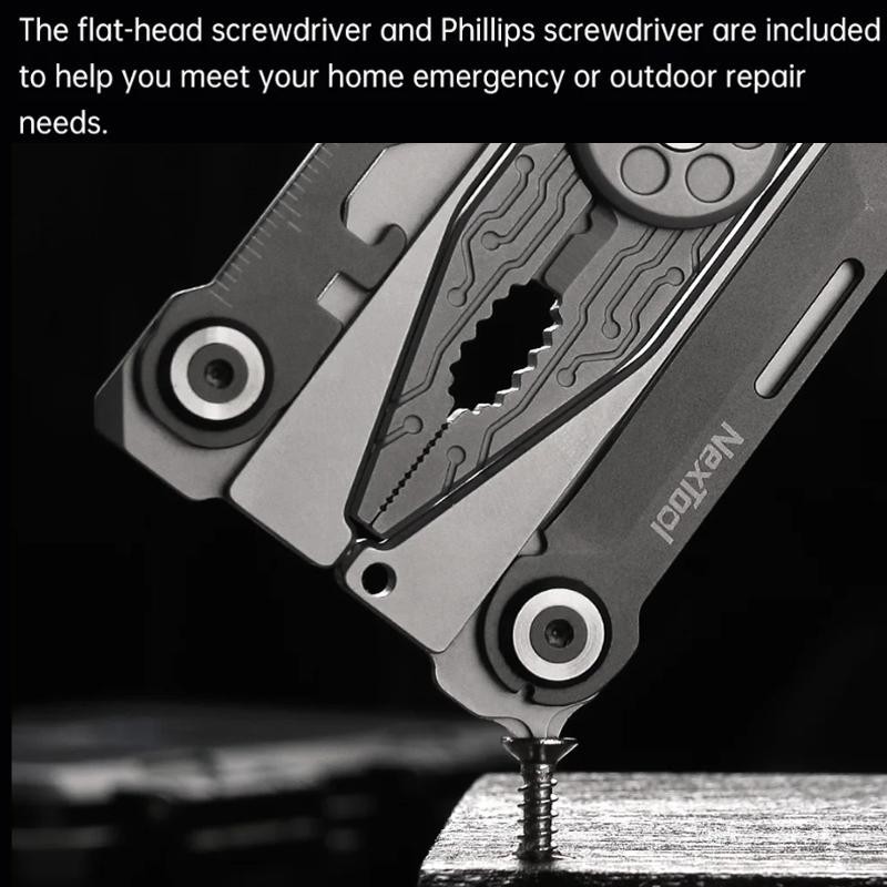 Alicate Nextool Silver Blade 14 en 1 EDC,alicates plegables de bolsi (NE20182)