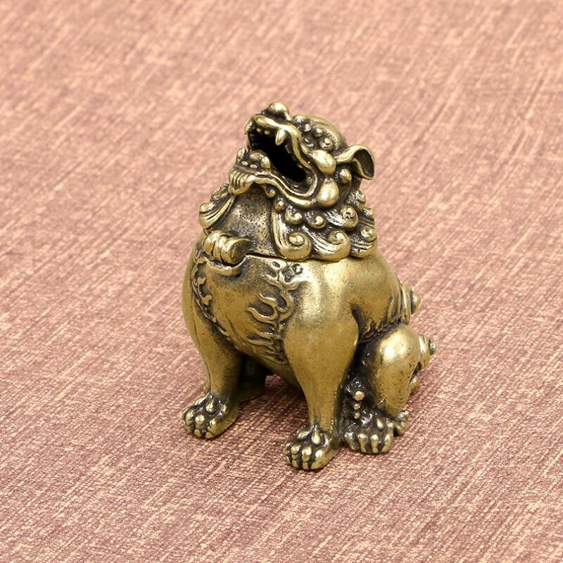 Brass Pixiu Incense Burner Small Pixiu Statue House Decoration Animal Figurines