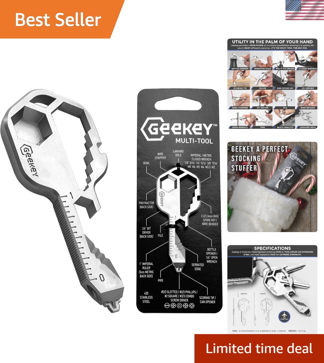 Lightweight Keychain Multitool – 16 Functions for Quick Fixes and Adventures