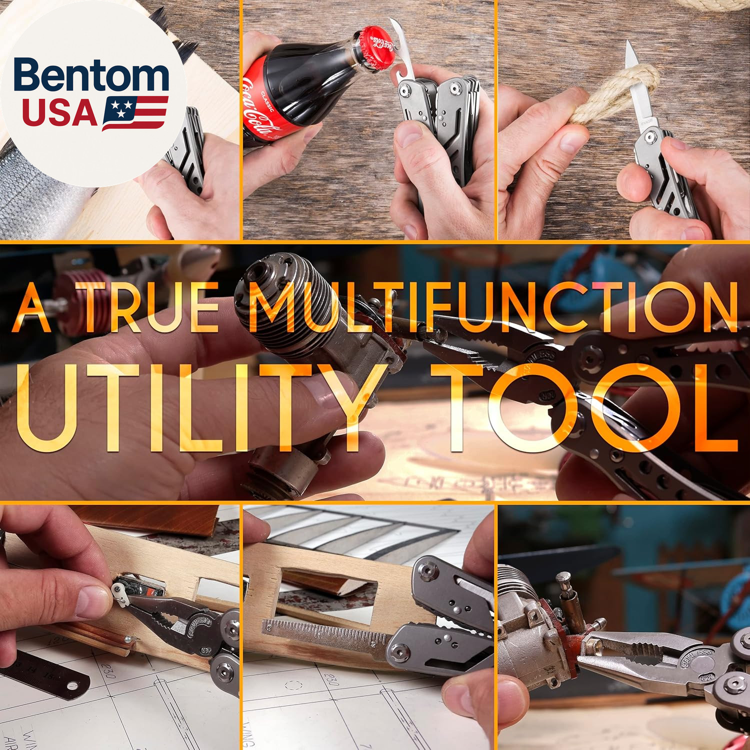 24-In-1 Multitool with Knife, Pliers & 11 Bits Sharp Stainless Steel – Multi Too