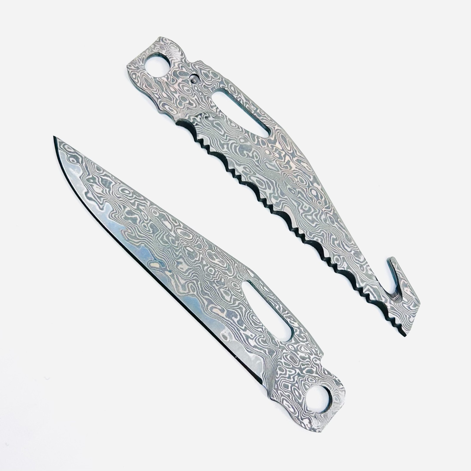 [USA STOCK] VG10 Damascus Main & Saw Set For Leatherman Charge TTI Wave 2pcs