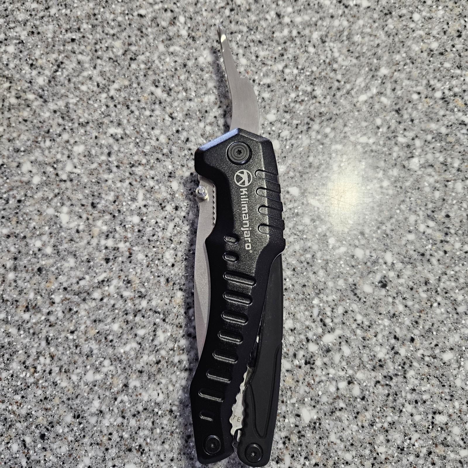 Kilimanjaro Magnus 9-in-1 XL Multi-Tool Folding with Snap Pouch. 10″ Blade Out!