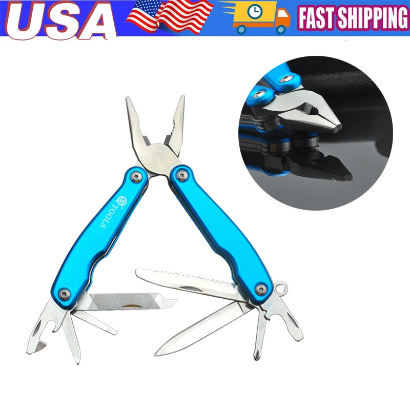 Stainless Steel Portable Camping Multitool Pocket Size With Pliers Saw Men Gift