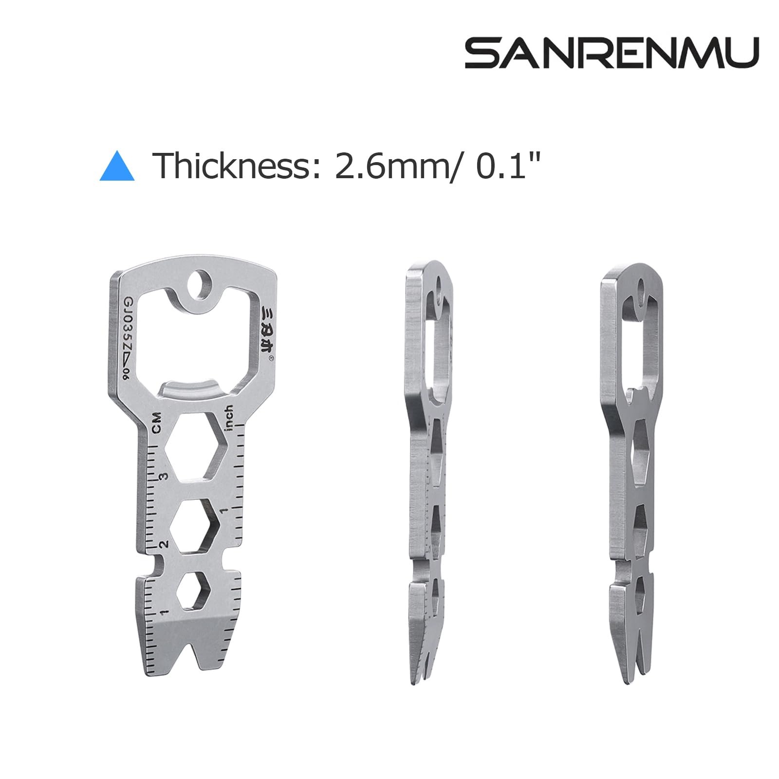 Pry Bar with Bottle Opener Inch/CM Ruler Wrench Multi Function M…