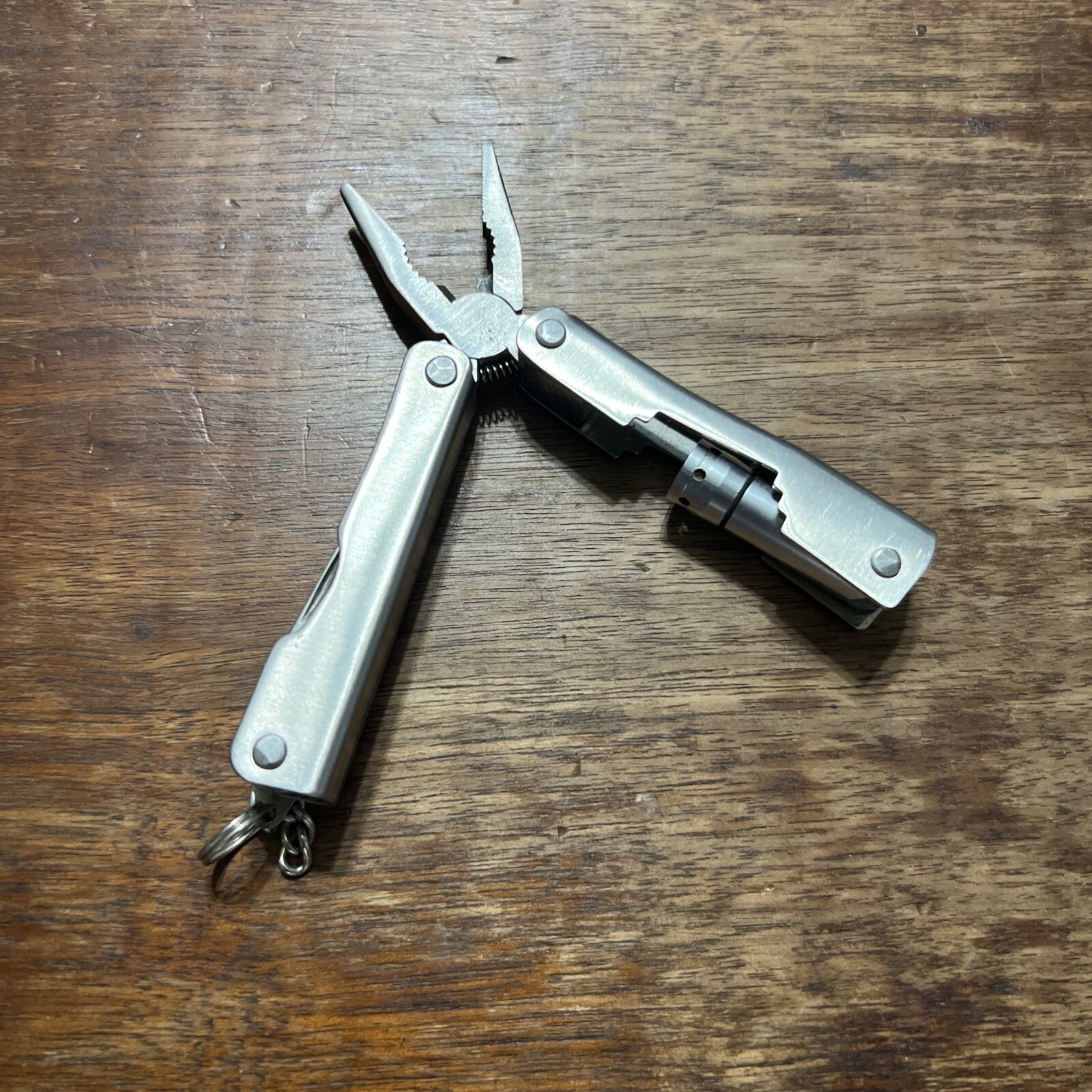Lot Of 2 Multi-Tools Flashlight Key Chain Pliers Cabelas And Other