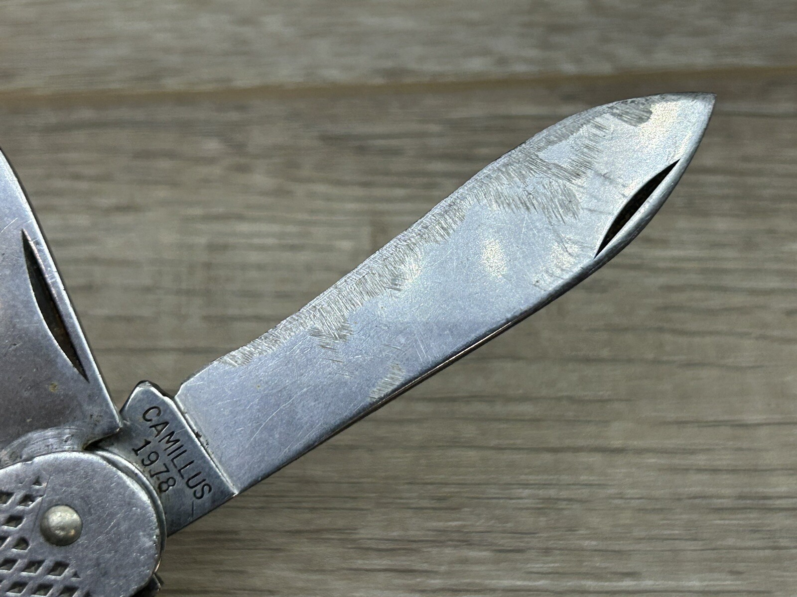Vintage 1978 Camillus Stainless Steel Multi Tool Pocket Knife USA