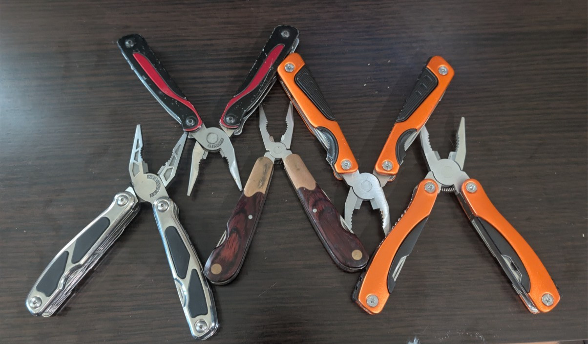 Lot of 5 Multi Tools Craftsman COAST Husky Pliers Knife Saw Screwdriver EDC